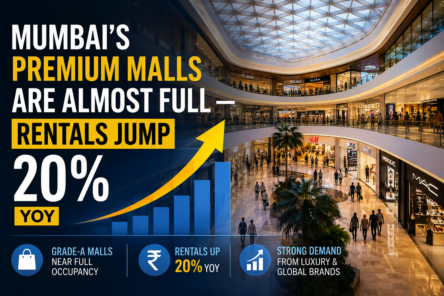 Mumbai’s Premium Malls Are Almost Full Rentals Jump 20%