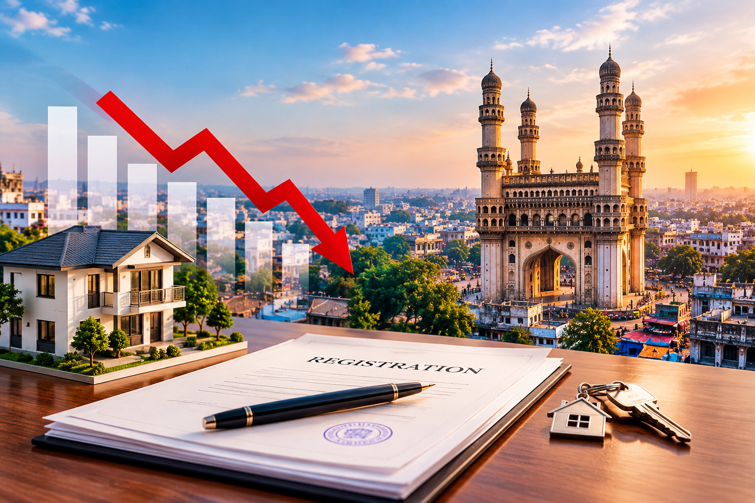 Hyderabad Property Registrations Drop
